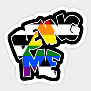 Being Me Ally Flag Sticker